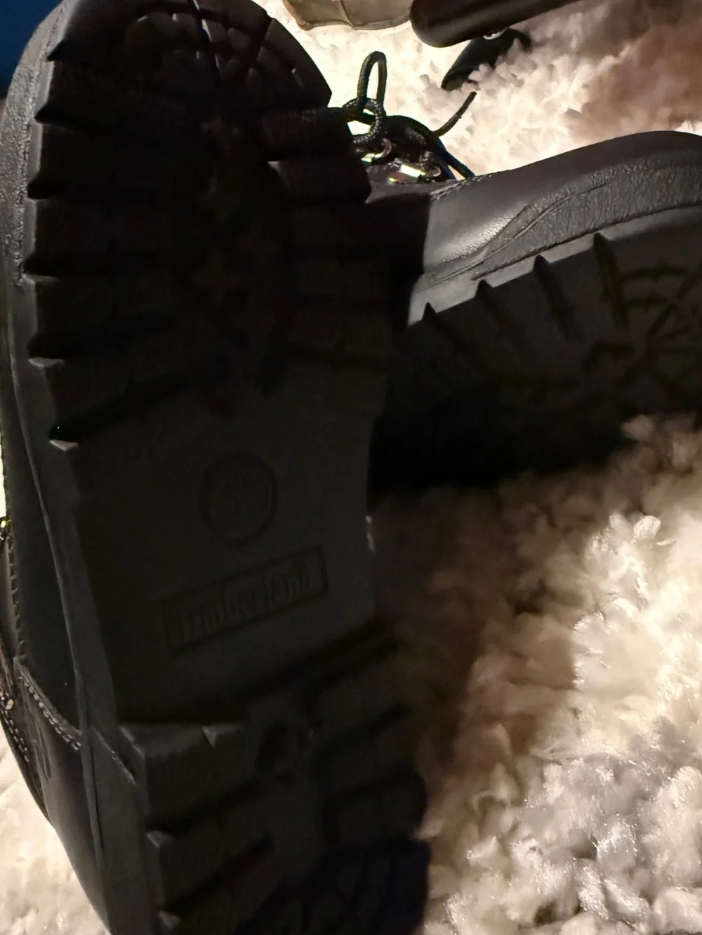 Timberland Black kids Lace-Up Hiking Boots